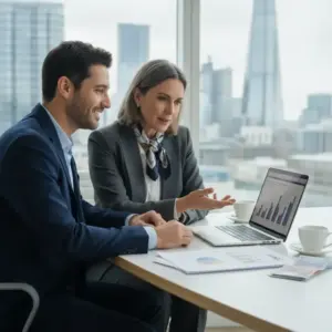 Profissional de consultoria contábil orienta brasileiro sobre finanças e impostos no Reino Unido.